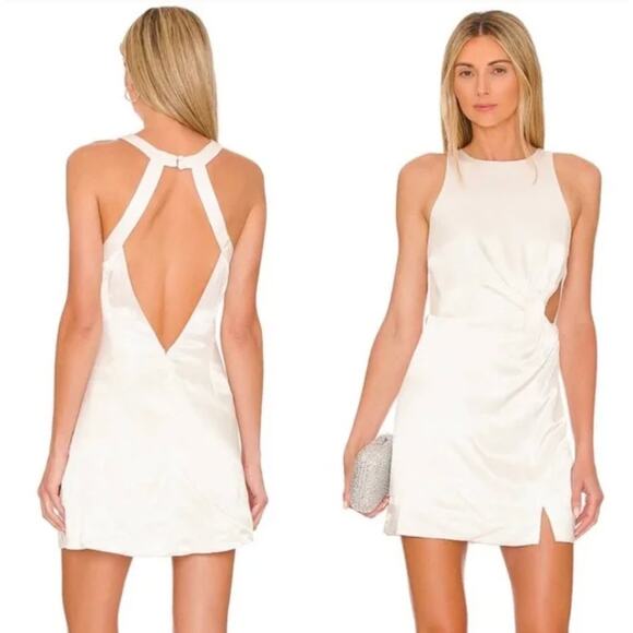 NWT For Love & Lemons Lucy Mini Dress White Size Small - Picture 1 of 10